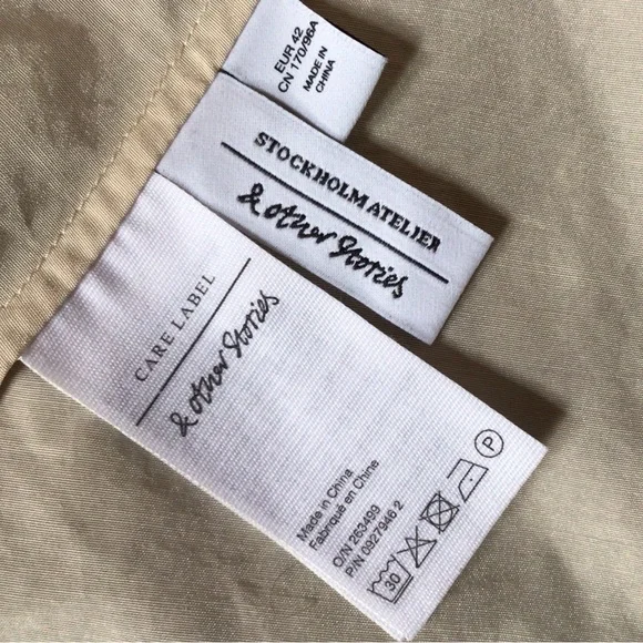 & other stories cotton blend jacket, New, ivory, size 42 - Picture 8 of 8